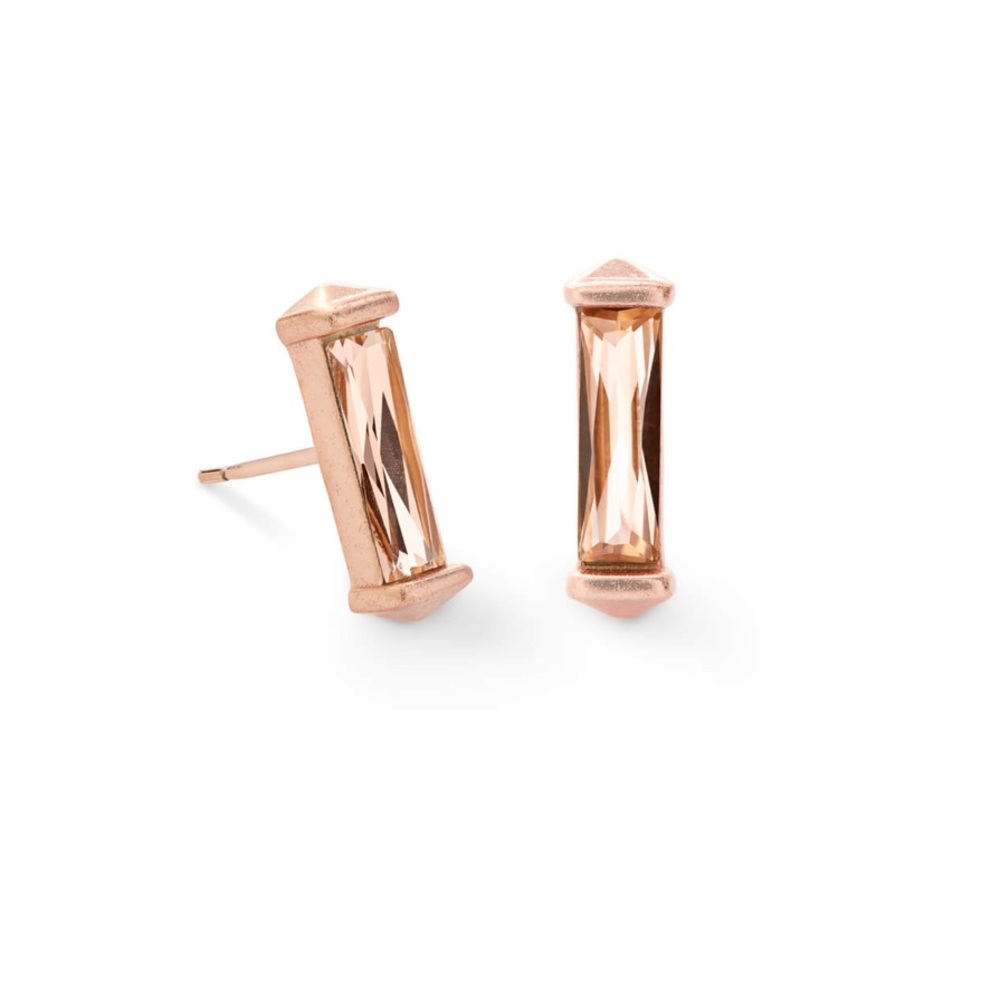Kendra Scott Fletcher Rose Gold Blush Earrings NWT